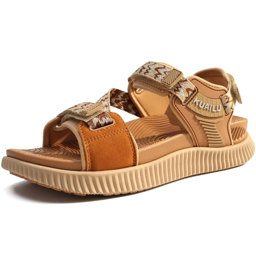 Kuailu Sandals Women's Orthopedic Plantar Fasciitis Arch Support Sz 8.5 Beige